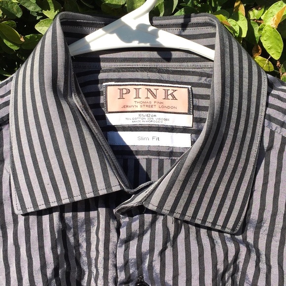 Thomas Pink Other - Thomas Pink Slim Fit Gothic Striped Button Down Shirt